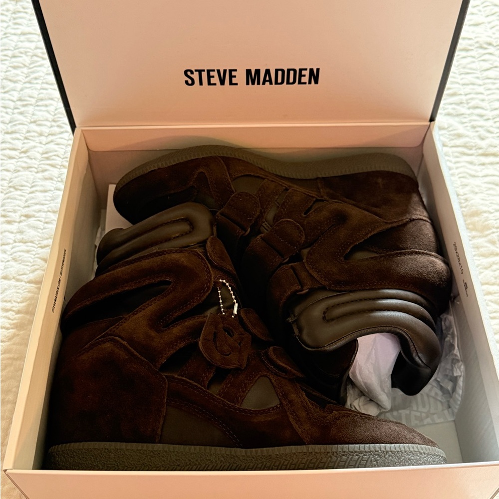 Steve Madden-Mavis High-Top Wedge Sneakers Women's 8.5 FREE SHIPPING